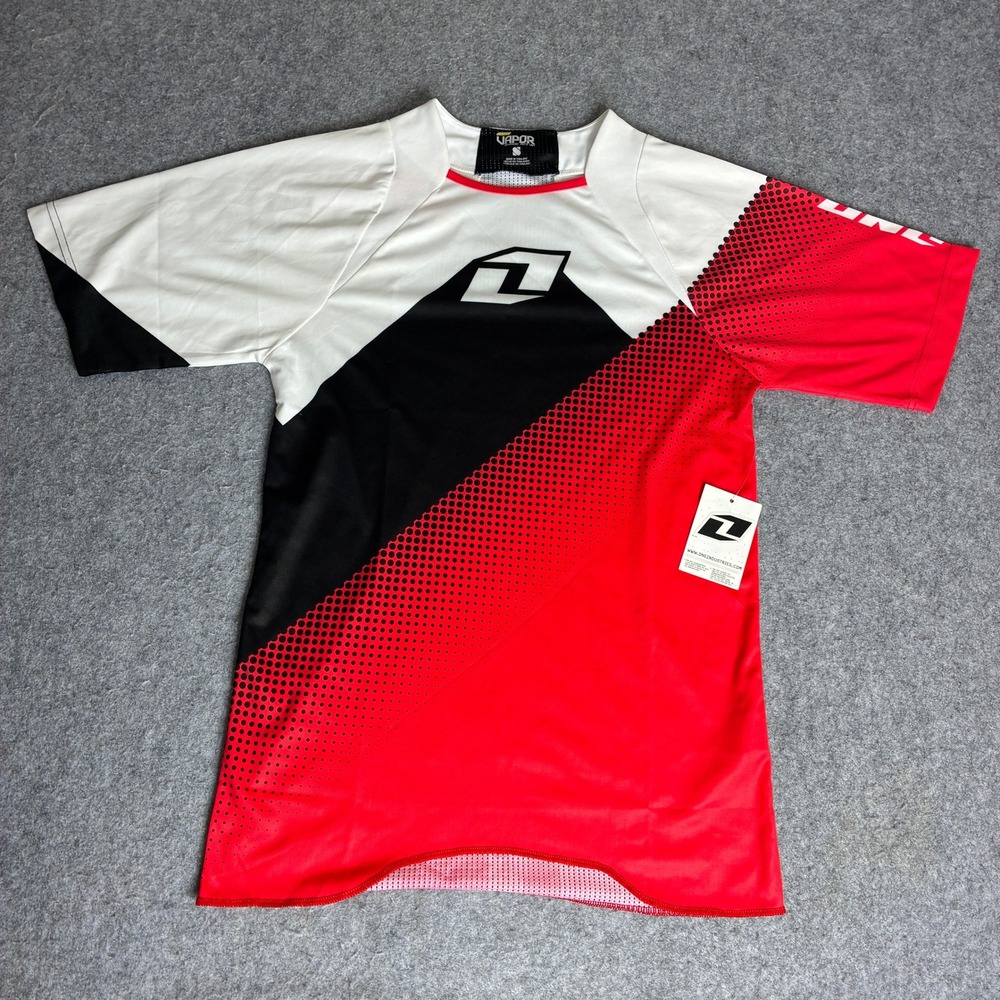 NWT One Industries Vapor Motocross Jersey Men Small Red White Black Short Sleeve